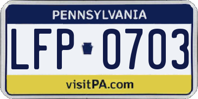 PA license plate LFP0703