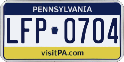 PA license plate LFP0704