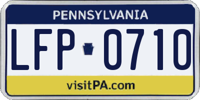 PA license plate LFP0710