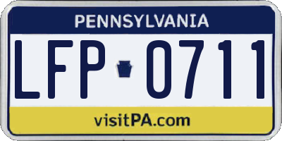 PA license plate LFP0711