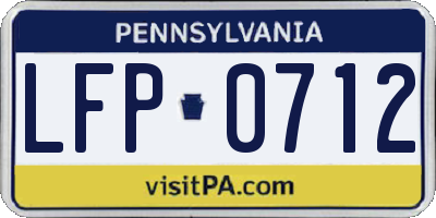 PA license plate LFP0712