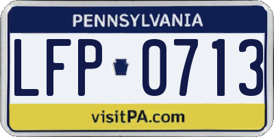 PA license plate LFP0713