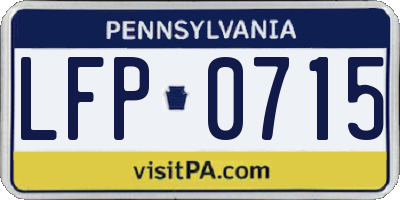 PA license plate LFP0715