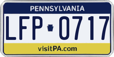 PA license plate LFP0717