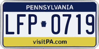 PA license plate LFP0719