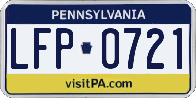 PA license plate LFP0721