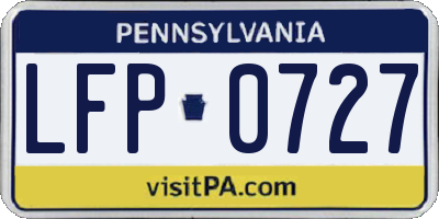 PA license plate LFP0727