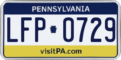 PA license plate LFP0729