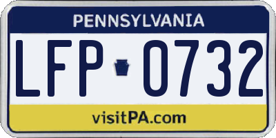 PA license plate LFP0732