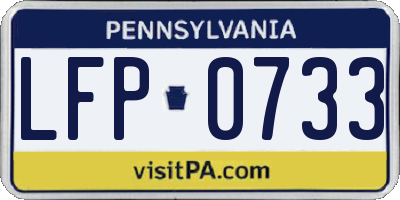 PA license plate LFP0733