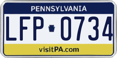 PA license plate LFP0734