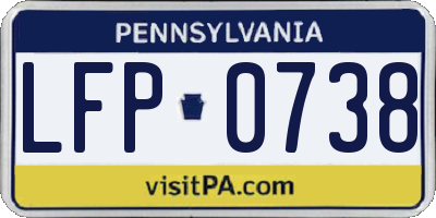 PA license plate LFP0738