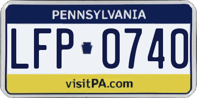 PA license plate LFP0740