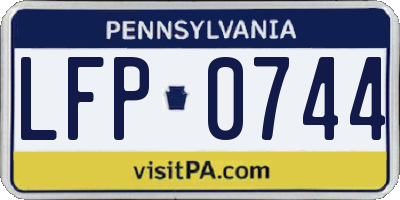 PA license plate LFP0744