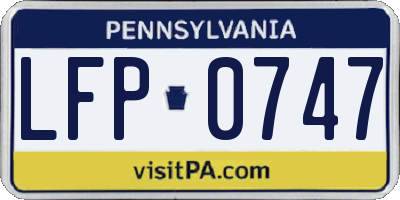 PA license plate LFP0747