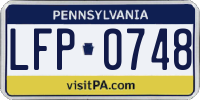 PA license plate LFP0748