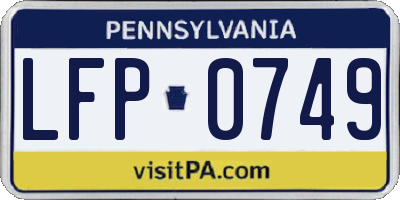 PA license plate LFP0749