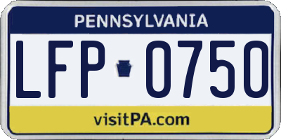 PA license plate LFP0750