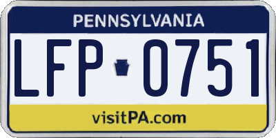 PA license plate LFP0751