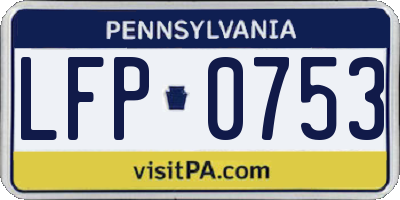 PA license plate LFP0753