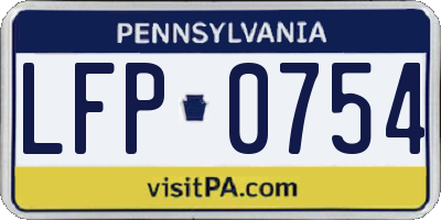 PA license plate LFP0754