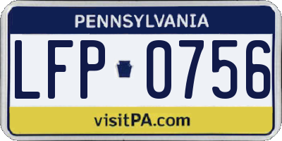 PA license plate LFP0756
