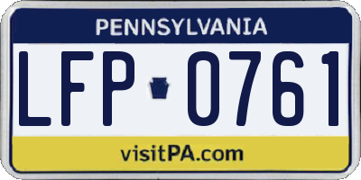 PA license plate LFP0761
