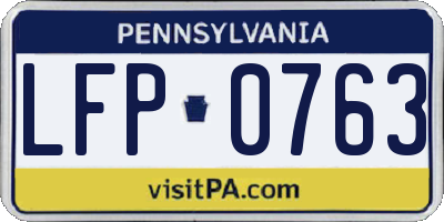 PA license plate LFP0763