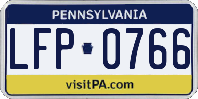PA license plate LFP0766