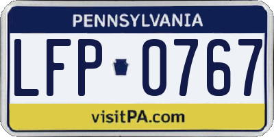 PA license plate LFP0767