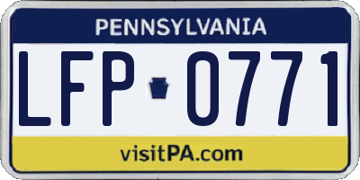 PA license plate LFP0771