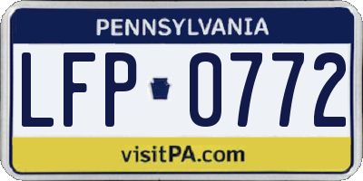 PA license plate LFP0772