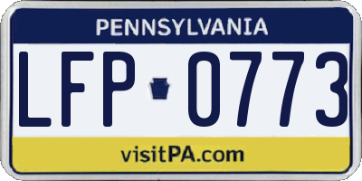 PA license plate LFP0773
