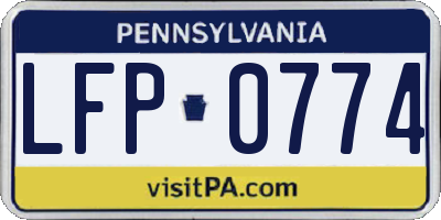 PA license plate LFP0774