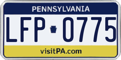 PA license plate LFP0775