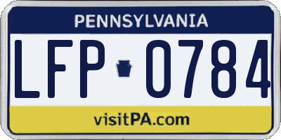 PA license plate LFP0784