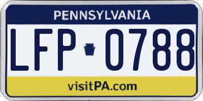 PA license plate LFP0788