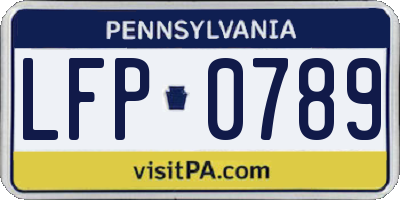 PA license plate LFP0789