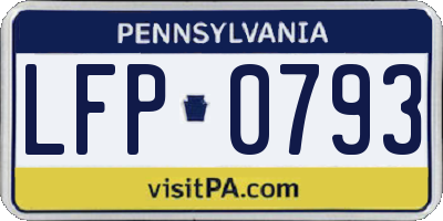 PA license plate LFP0793