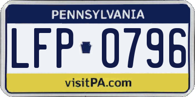 PA license plate LFP0796