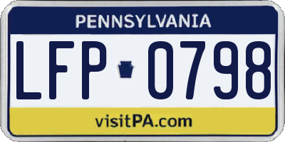 PA license plate LFP0798