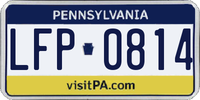 PA license plate LFP0814