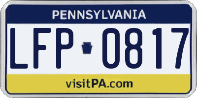 PA license plate LFP0817
