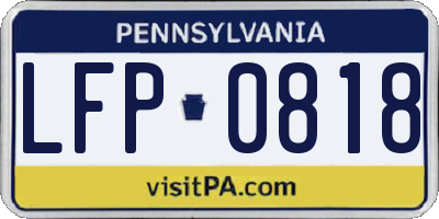 PA license plate LFP0818