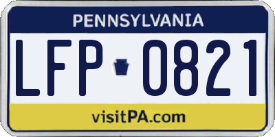 PA license plate LFP0821