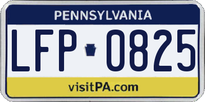 PA license plate LFP0825