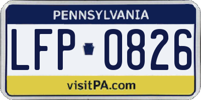 PA license plate LFP0826