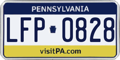 PA license plate LFP0828