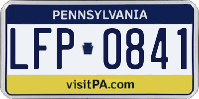 PA license plate LFP0841
