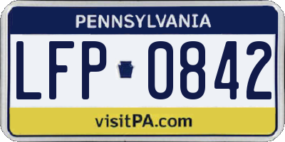 PA license plate LFP0842